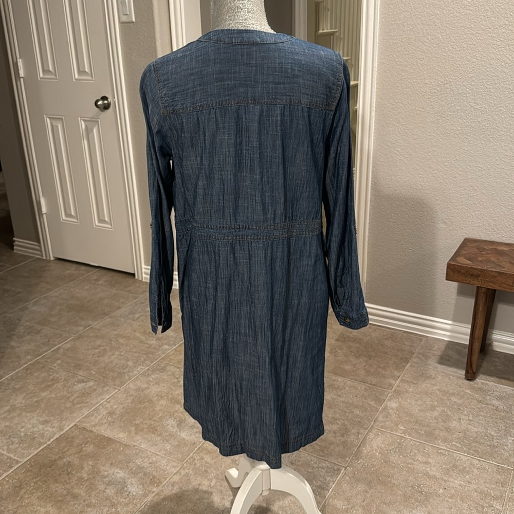 Women's J. Jill Denim Button Down Shirt‎ Dress Size Small - Picture 2 of 5